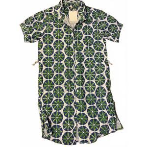 Fitzroy & Willa Women's Casual Dress XS Blue Green Pattern NWT